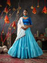 White & Blue Chaniya Choli